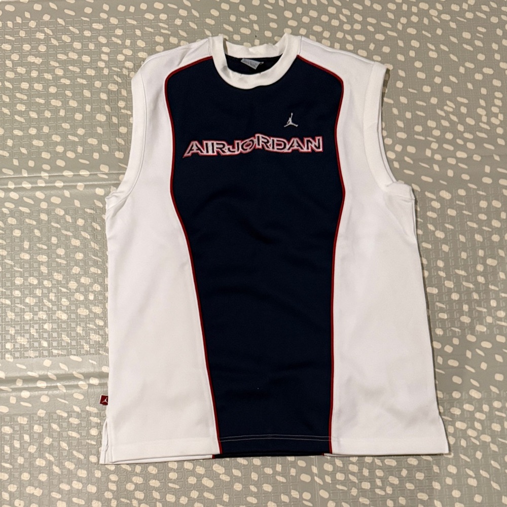 Jordan Navy and White Sleeveless Top